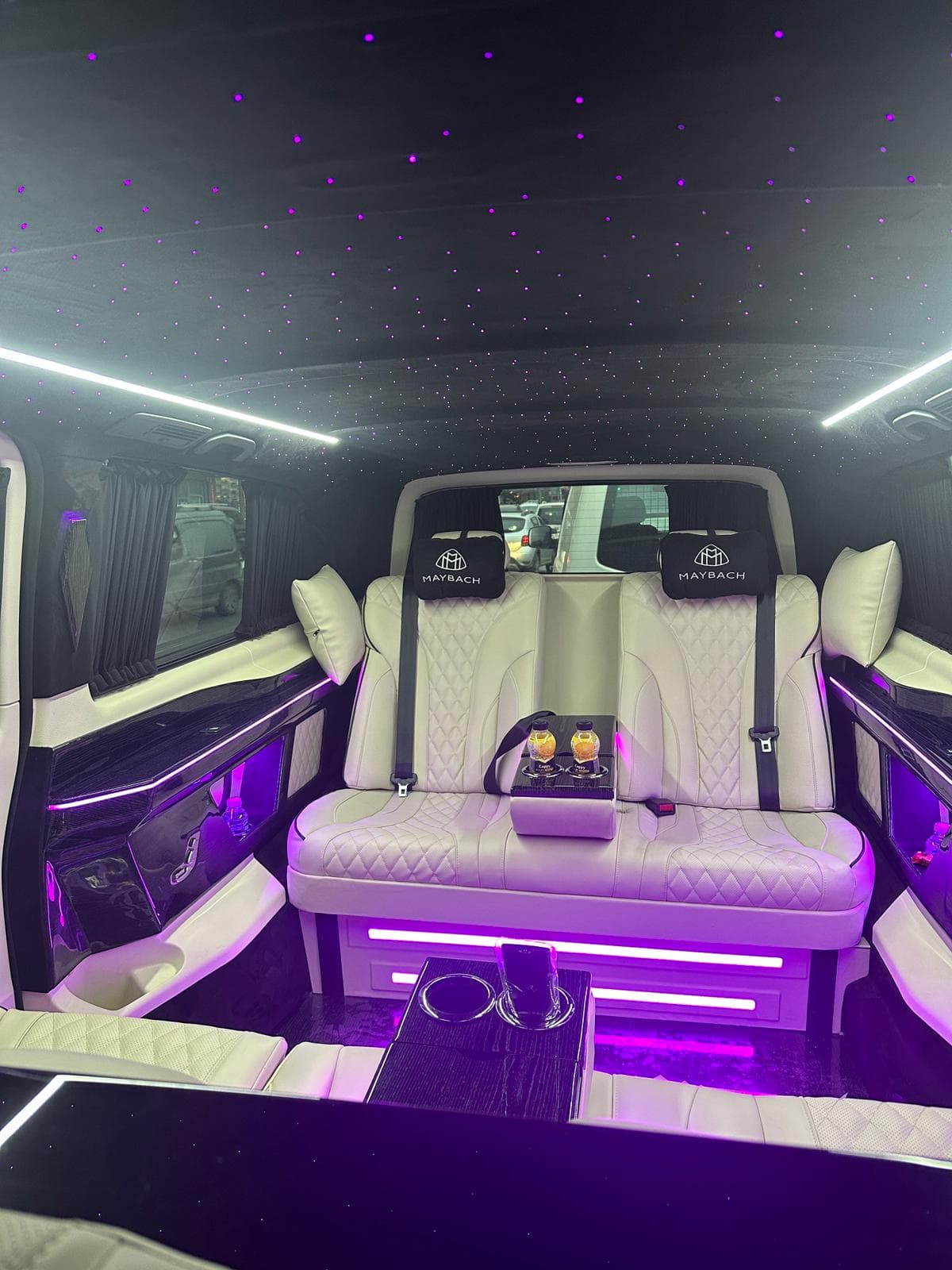 VIP van interior with ambient lighting